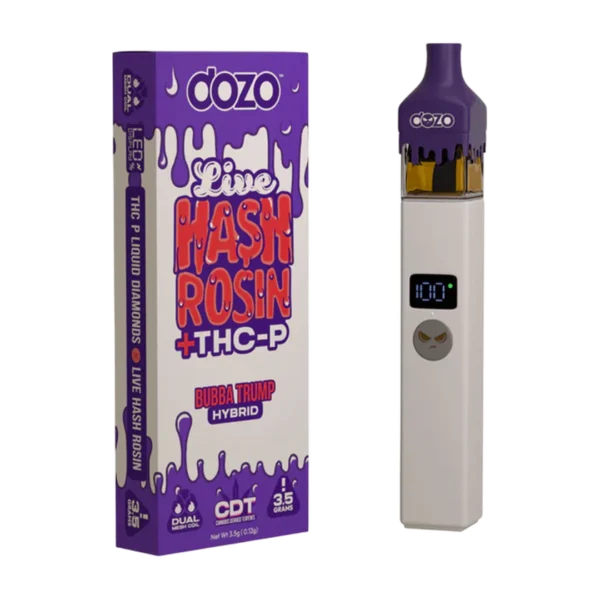 Sleek premium cannabis vape pen filled with hash rosin extract