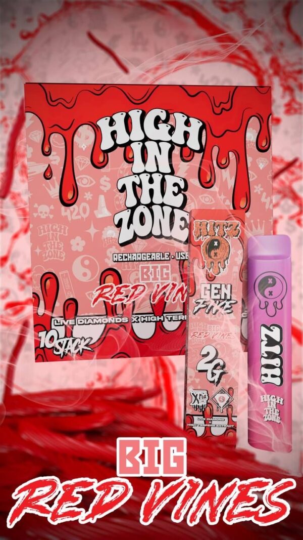 Lab-tested Hitz vape cartridge with pure THC oil and no additives