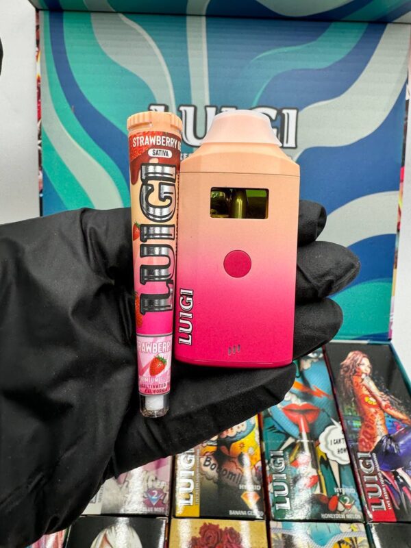 Luigi Live Resin THC vape cartridge with rich strain-specific cannabis oil