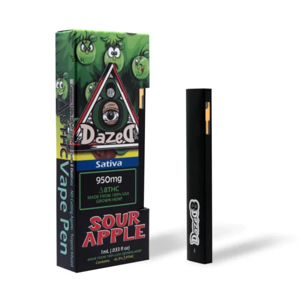 Dazed THC vape cartridge with sleek design and rich cannabis oil